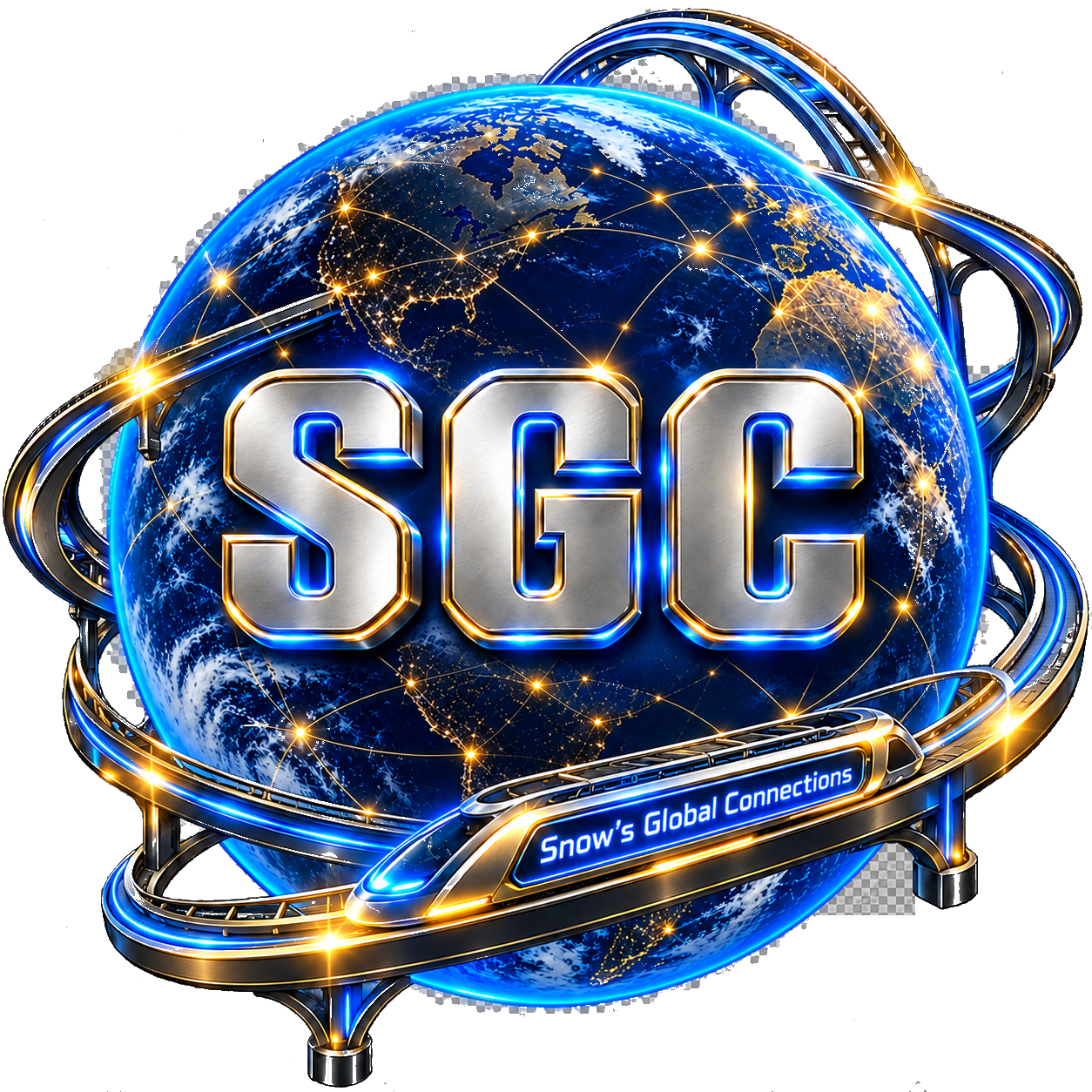 Snow's Global Connections global orbit ride emblem